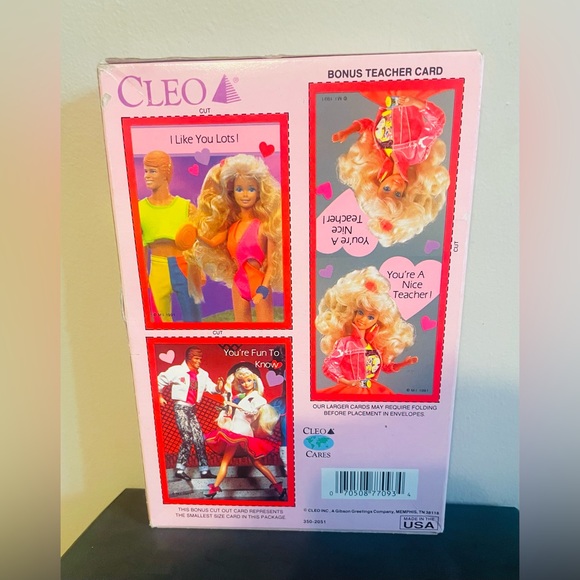 💗VINTAGE 1991 BARBIE VALENTINE’S DAY CARDS💗 - Picture 9 of 10